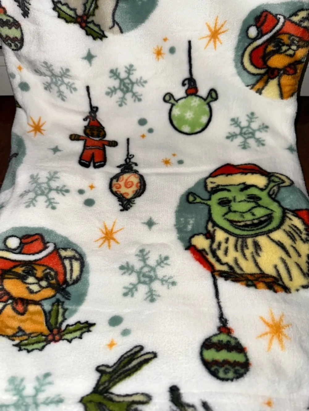 Shrek Holiday Christmas Plush Throw Blanket